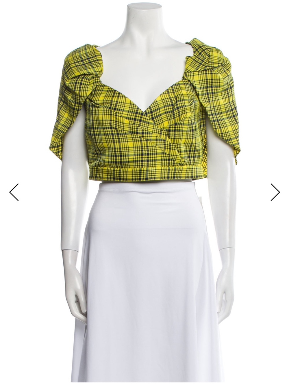 Scanlan Theodore Yellow Plaid Sweetheart Crop Jacket